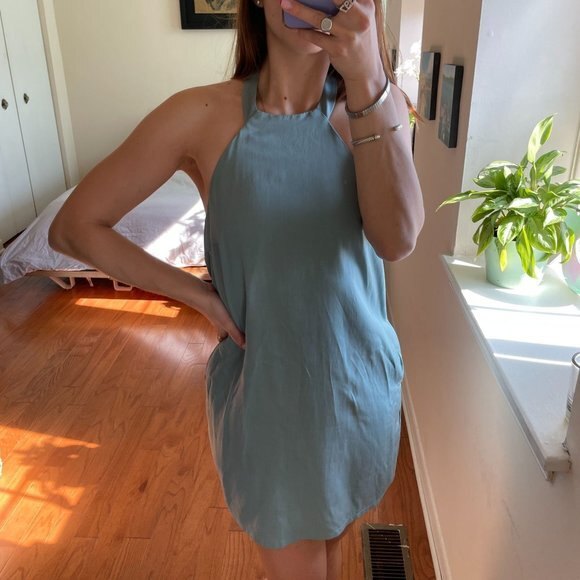 NBD Halter Neck Mini Shift Dress Light Blue Size XS - Picture 1 of 7